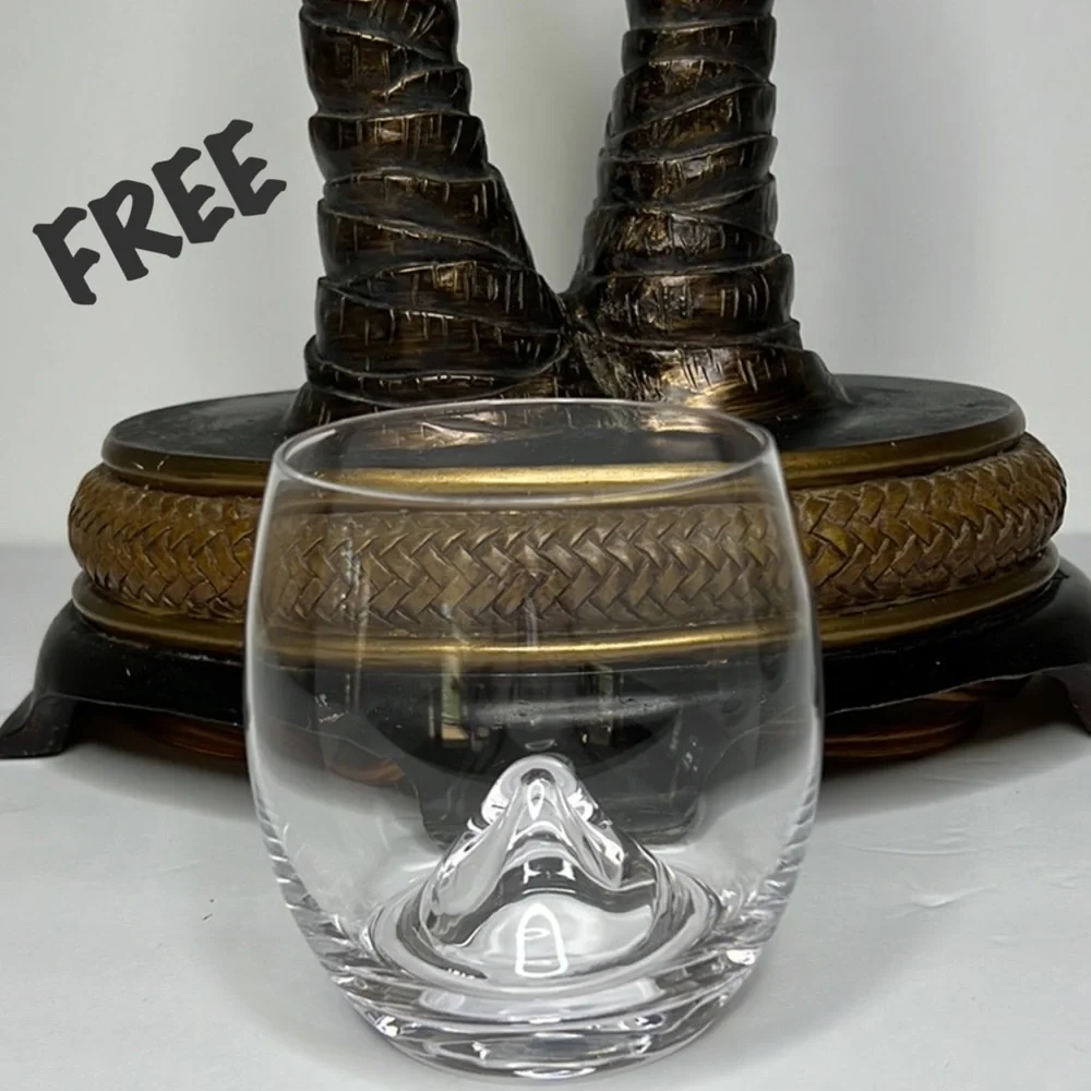 Bundle Free Gift Palm Tree Martini Glass • Palm Tree‎ Goblet Glass • Wicker Glas